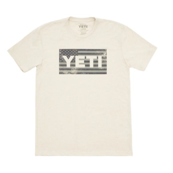 Yeti Other - YETI AMERICAN FLAG T-SHIRT Cream L NWT